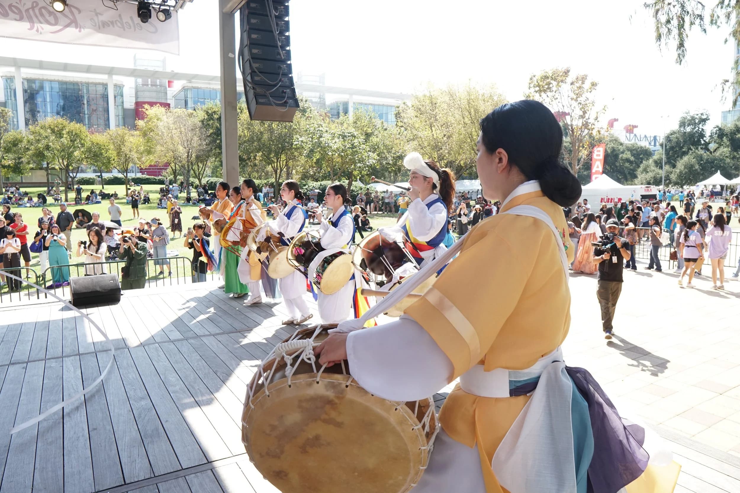 Korean Festival traditional drummers performing